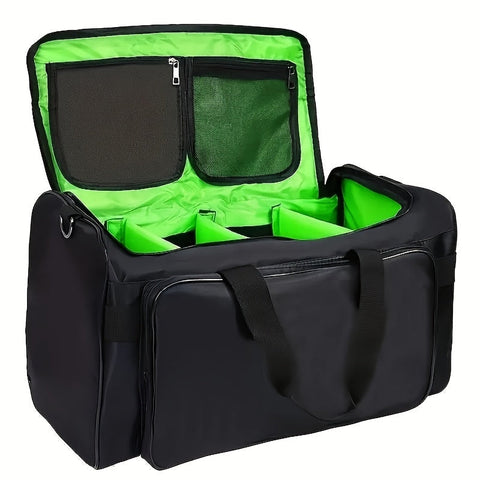 Premium Basketball Duffel Bag – Black & Neon Green with Separate Shoe Bag