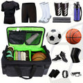 Premium Basketball Duffel Bag – Black & Neon Green with Separate Shoe Bag