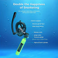 Premium Diving Set with 0.5L Tank & Camera Mount - Green
