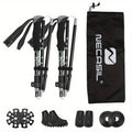 Premium Aluminium Trekking Poles for Hiking - Black, 2 Pack