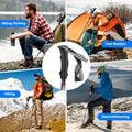 Premium Aluminium Trekking Poles for Hiking - Black, 2 Pack