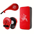 Premium Red Curved Boxing Pads Set for Martial Arts - 4pcs