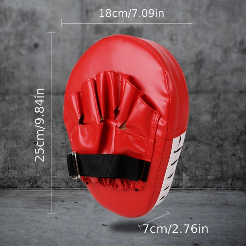 Premium Red Curved Boxing Pads Set for Martial Arts - 4pcs