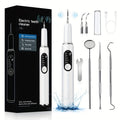 White Rechargeable Electric Tooth Cleaner with LED Light 5 Modes and 2 Heads