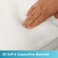 White Full Body Bathtub Pillow 123x40cm Quick Dry Bath Cushion with 11 Suction Cups