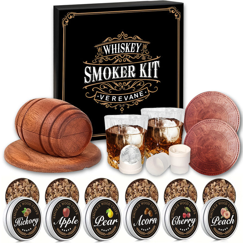 Premium Whiskey Smoker Kit – 6 Wood Flavours with Accessories