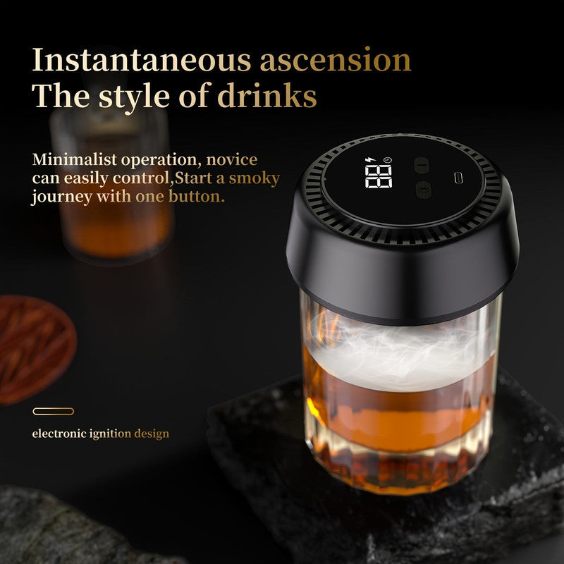 Premium Automatic Electric Whiskey Smoker Gift Set – USB Rechargeable with Wood Chips