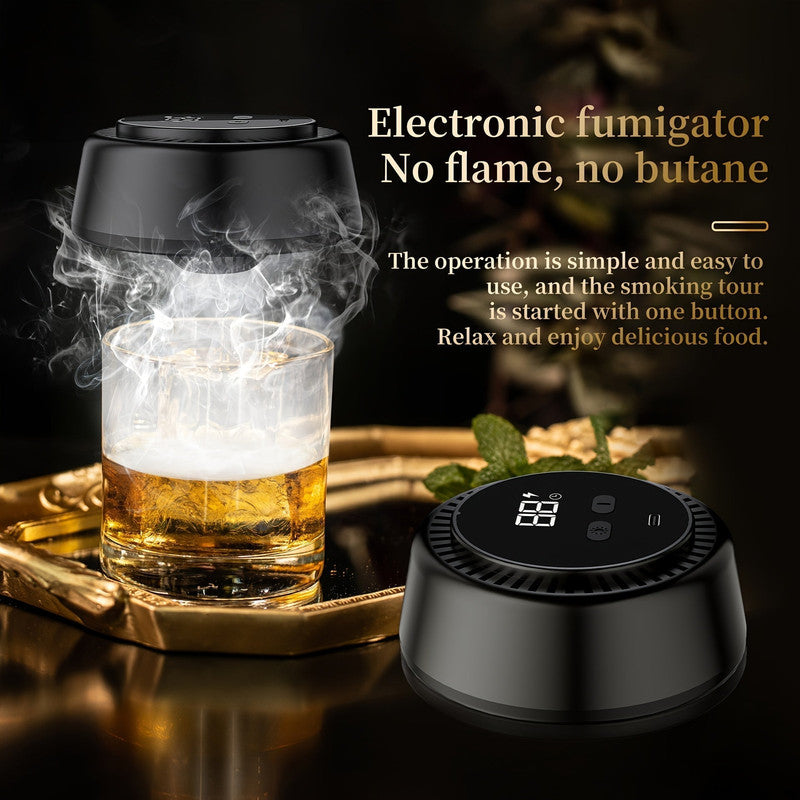 Premium Automatic Electric Whiskey Smoker Gift Set – USB Rechargeable with Wood Chips