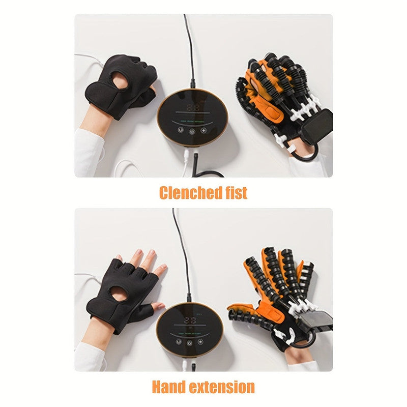 Auto Hand Training Robot Glove XXL Right Hand Black Orange Rehabilitation Aid