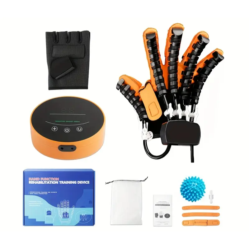 Auto Hand Training Robot Glove XXL Right Hand Black Orange Rehabilitation Aid