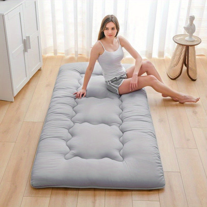 Foldable Tatami Floor Futon Mattress Pad Grey 100x200cm