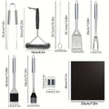 Premium 17 Piece Stainless Steel BBQ Grill Accessories Set