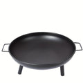 Premium Outdoor Metal Fire Pit Bowl – 58cm Round Iron Bowl with Handles & Legs