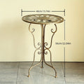 Vintage Black Metal Scrollwork Side Table 40x40x56cm