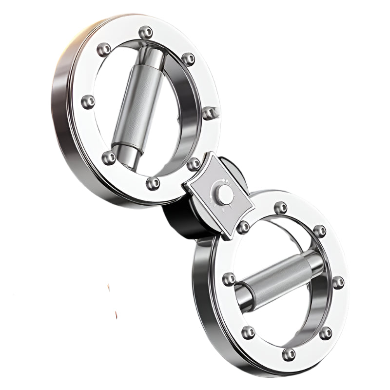 Premium Silvery Adjustable Forearm Exerciser with 360° Rotation