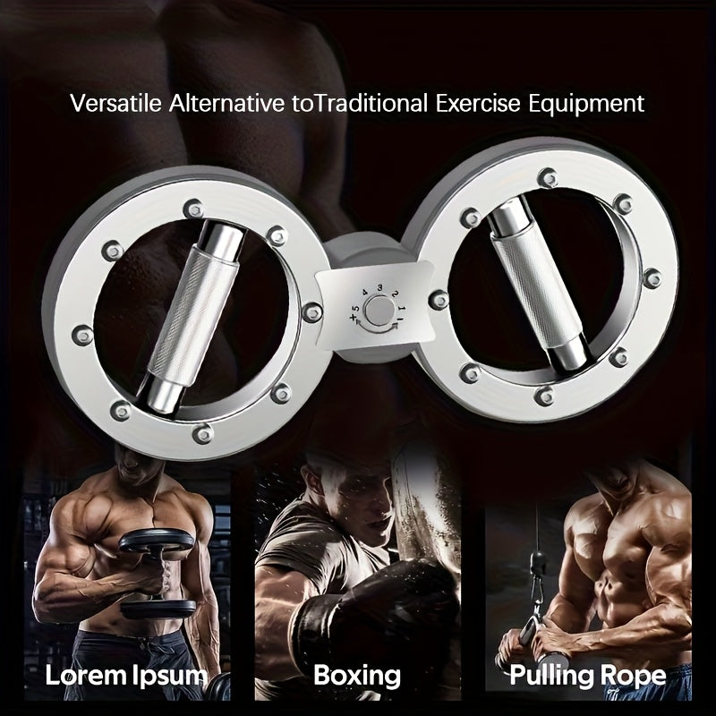 Premium Silvery Adjustable Forearm Exerciser with 360° Rotation