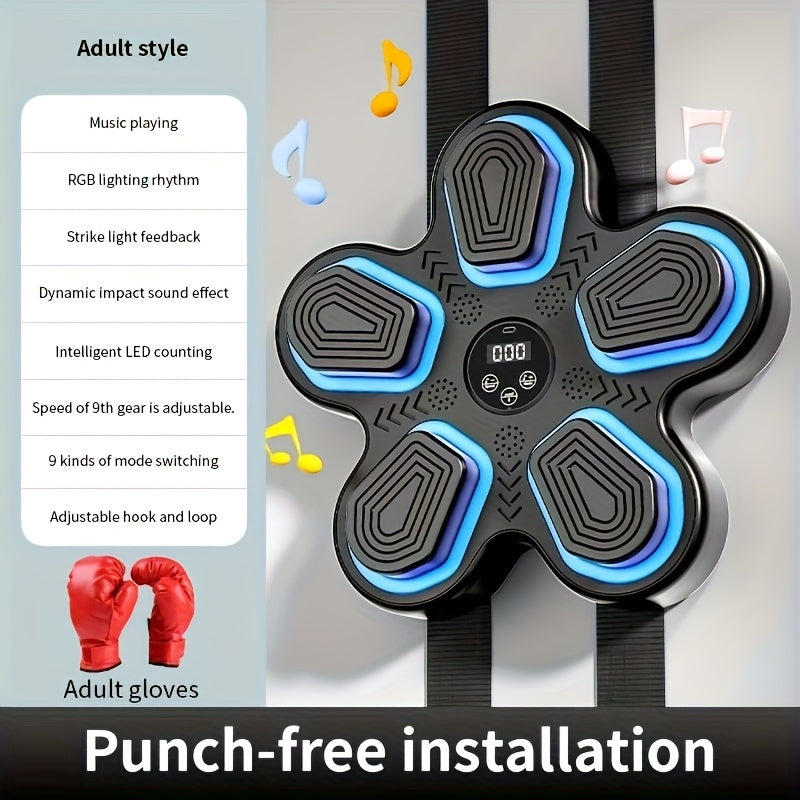 Premium Black Electronic Music Boxing Pad with 9 Modes