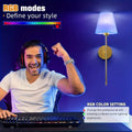 Premium Battery Wall Sconces – Set of 2, Remote Control with 9 Colour Modes