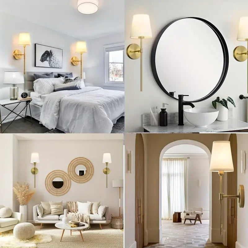Premium Battery Wall Sconces – Set of 2, Remote Control with 9 Colour Modes