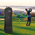 Premium Black Golf Travel Bag with Wheels - 128cm