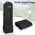 Premium Black Golf Travel Bag with Wheels - 128cm