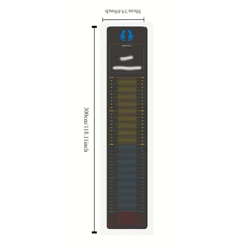 Premium Jumping Test Fitness Mat with Measurement Guide - 300 x 50cm