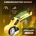 Premium Cordless Electric Fabric Cutter with USB Charging - Yellow