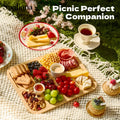 Premium Bamboo Cheese Tray – Food Serving Board with Acrylic Lid