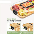 Premium Bamboo Cheese Tray – Food Serving Board with Acrylic Lid