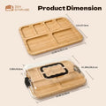 Premium Bamboo Cheese Tray – Food Serving Board with Acrylic Lid