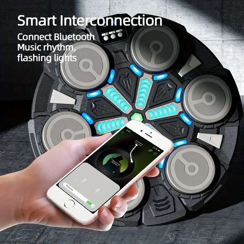 Premium Black Wall-Mounted Music Boxing Machine with Lights