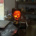 Premium Lava Skull Lamp – USB Halloween Night Light 20cm