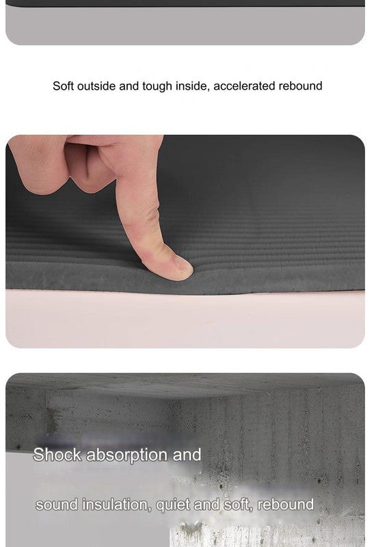 Premium 20mm Shock-Absorbing Yoga Mat with Carry Bag - 200 x 90cm