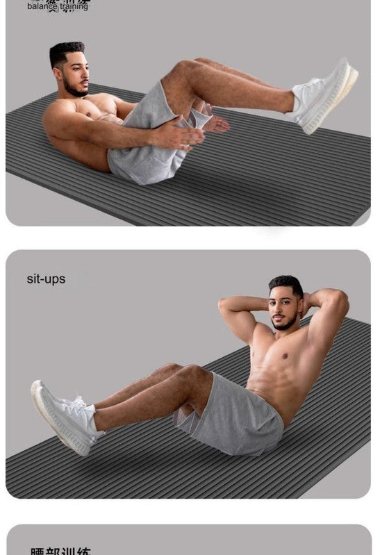Premium 20mm Shock-Absorbing Yoga Mat with Carry Bag - 200 x 90cm