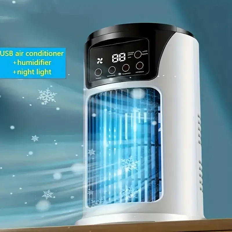 Premium Portable Smart USB Air Cooler with 7 LED Mood Lights