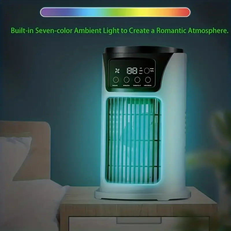 Premium Portable Smart USB Air Cooler with 7 LED Mood Lights