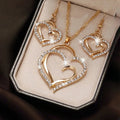 Heart Shaped Rhinestone Jewelry Set for Women - SuperSaverAU - view 5