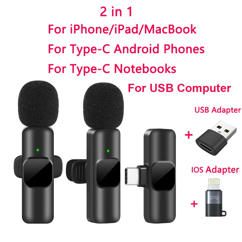 Wireless Lavalier Microphone for iPhone Android Live Recording - SuperSaverAU - view 6