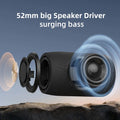 Premium Black Mini Portable Bluetooth Speaker 5W Waterproof 2000mAh