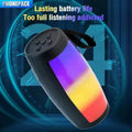 Premium Black LED Light Bluetooth Speaker with Powerful Bass