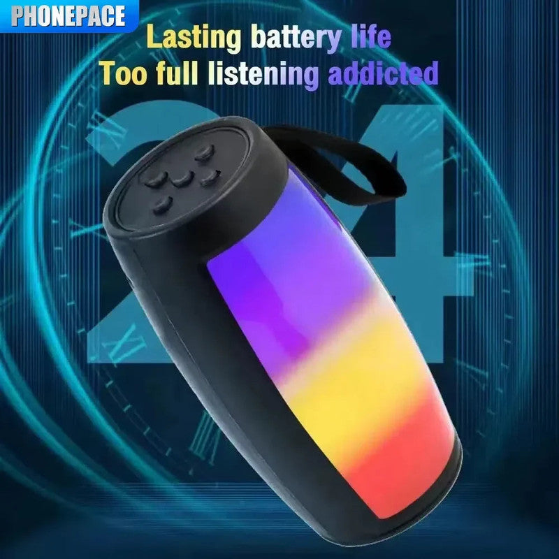 Premium Black LED Light Bluetooth Speaker with Powerful Bass