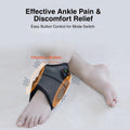 Black Electric Foot and Ankle Massager 2 Pieces with Heat LCD and USB Charging