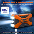 Premium Orange 10000mAh Emergency Hand Crank Solar Radio