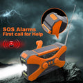 Premium Orange 10000mAh Emergency Hand Crank Solar Radio