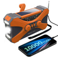 Premium Orange 10000mAh Emergency Hand Crank Solar Radio