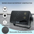 Premium Black 3 Way Waterproof Wall Mount Speakers 200W Pair