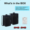 Premium Black 3 Way Waterproof Wall Mount Speakers 200W Pair
