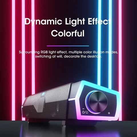 Premium Black Bluetooth RGB Computer Light Speaker Soundbar
