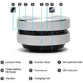 Premium Silver Bone Conduction Bluetooth Speaker with FM Radio