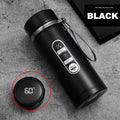 Premium Thermos Bottle – Black 1L with LED Temperature Display